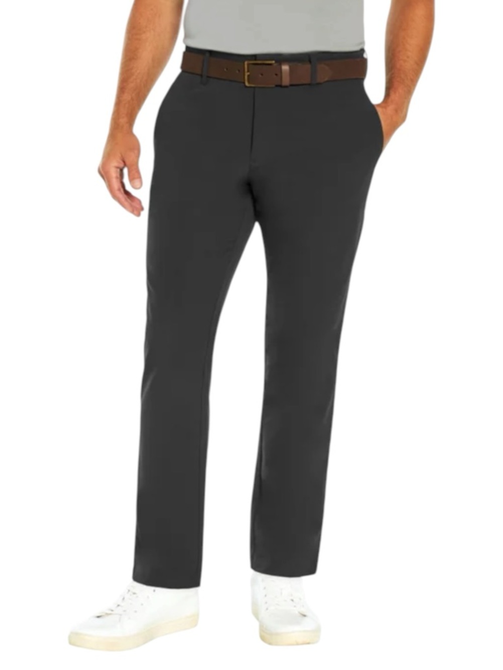 Banana Republic Flat Front Pants Men’s Tech Pants Black 34 x 30 Performance Pant